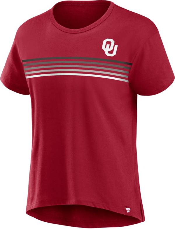 NCAA Women's Oklahoma Sooners Crimson High Low Cropped T-Shirt