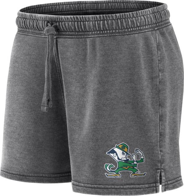 NCAA Women's Notre Dame Fighting Irish Grey Washed Fleece Shorts