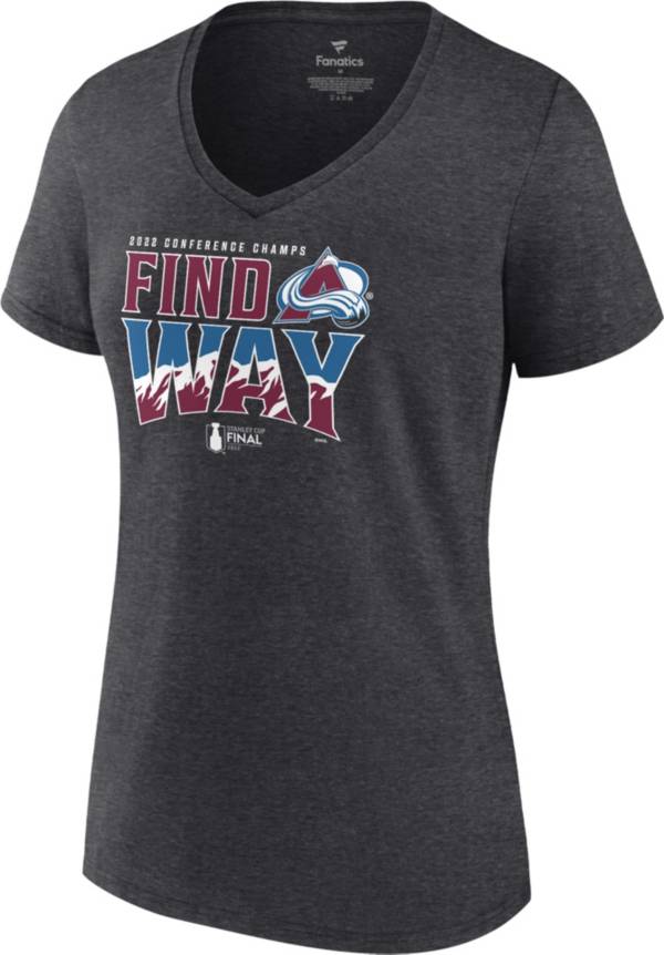 NHL Women's 2022 Conference Champions Colorado Avalanche Hometown T-Shirt