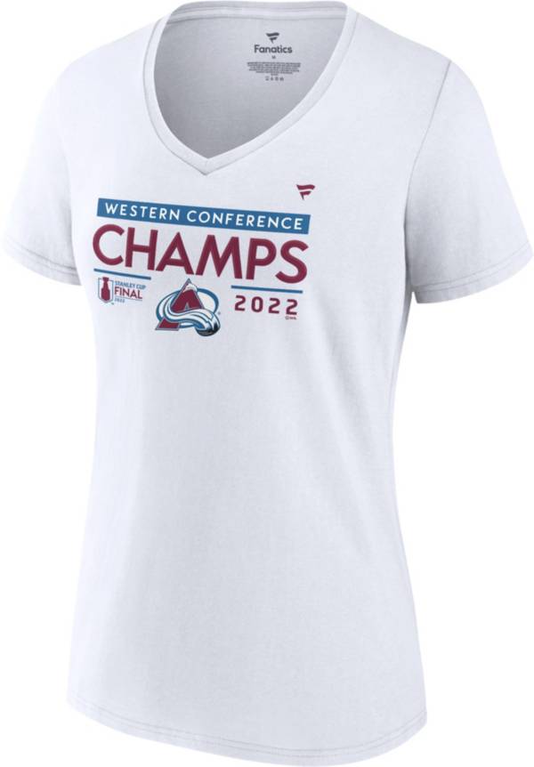 NHL Women's 2022 Conference Champions Colorado Avalanche Locker Room T-Shirt