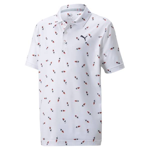 Puma Boys' CLOUDSPUN Popsi-Cool Short Sleeve Golf Polo