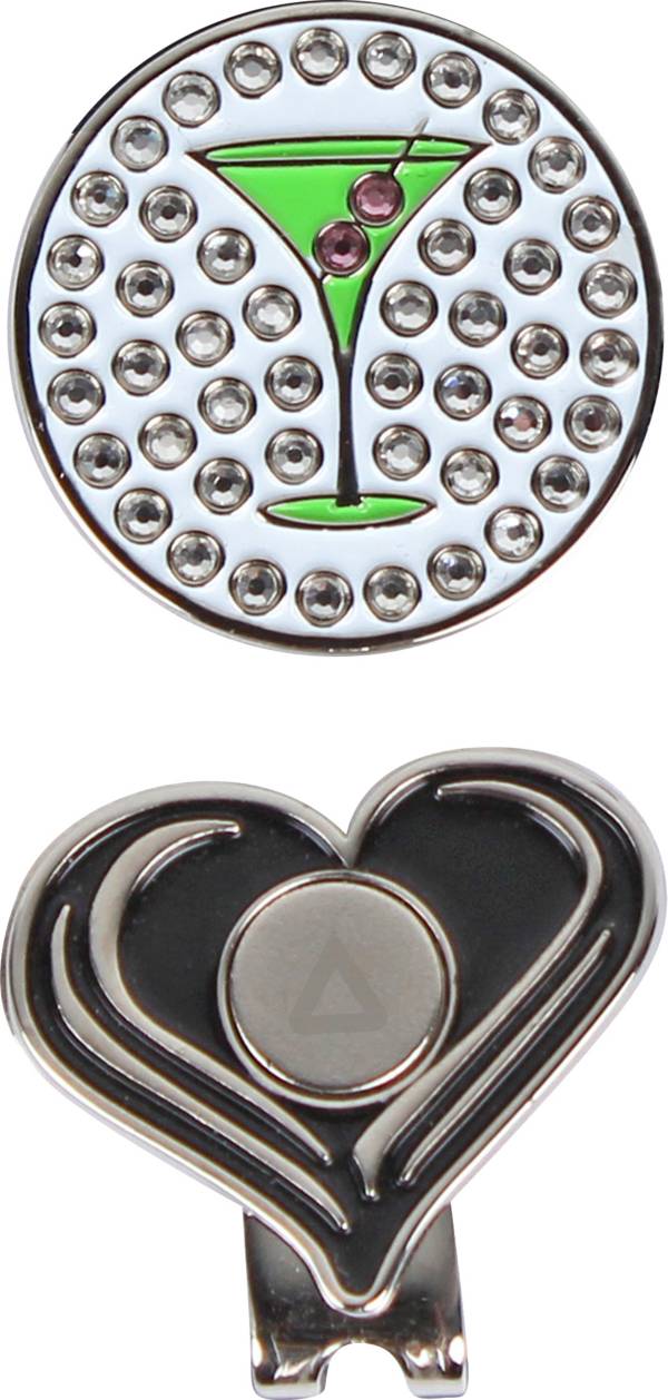 Ahead Martini Crystal Ball Marker and Hat Clip Set