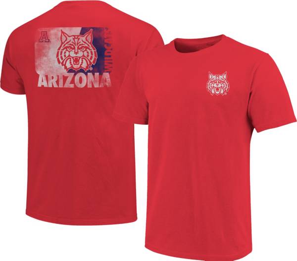 Image One Arizona Wildcats Cardinal Split Sign T-Shirt