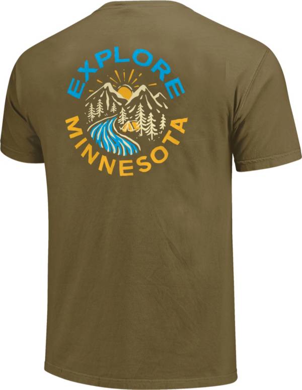 Image One Men's Camping Mountain Trees Graphic T-Shirt