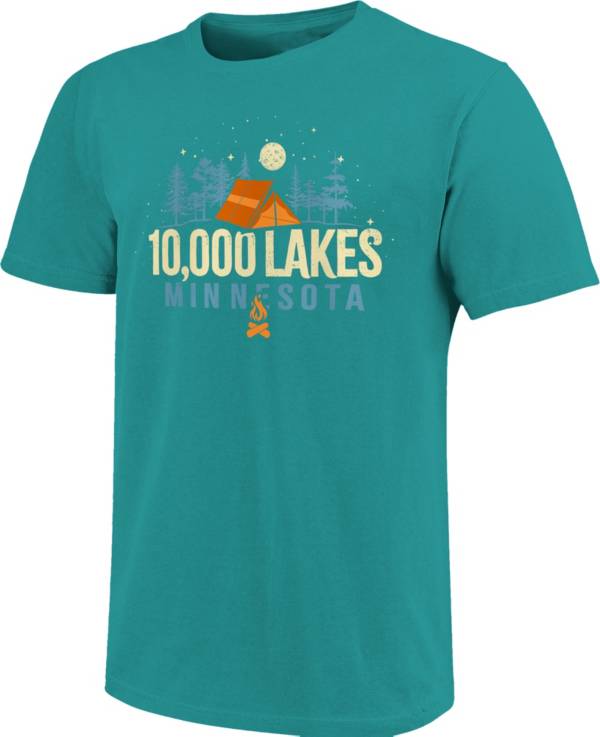 Image One Men's Minnesota Camping Pine Stars Graphic T-Shirt product image