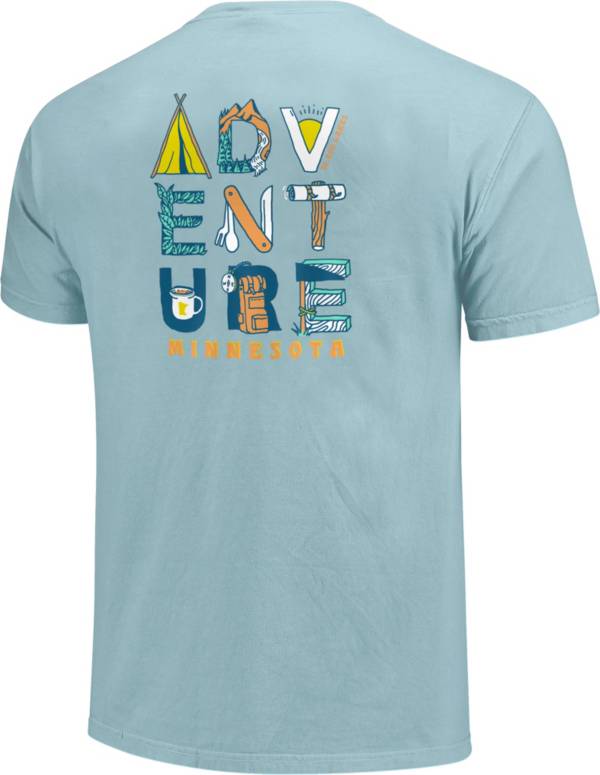 Image One Men's Minnesota Adventure Letters Graphic T-Shirt