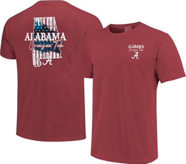 Image One Men's Alabama Crimson Tide Crimson Stars N Stripes T-Shirt