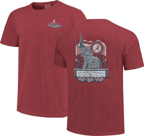 Image One Men's Alabama Crimson Tide Crimson Statue Stadium T-Shirt product image