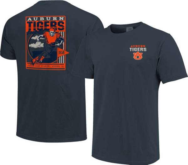 Image One Men's Auburn Tigers Denim Retro Poster T-Shirt