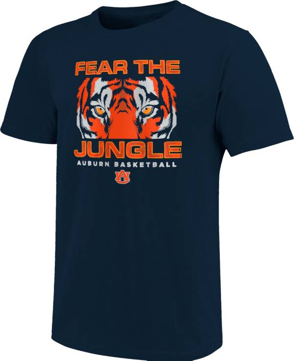 Image One Men's Auburn Tigers Blue Basketball Fear the Jungle T-Shirt