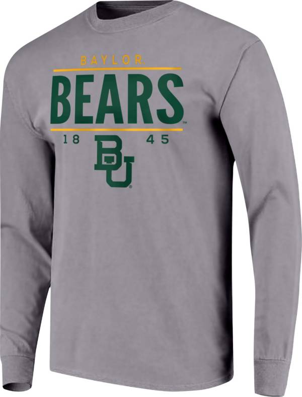 Image One Men's Baylor Bears Grey Traditional Long Sleeve T-Shirt