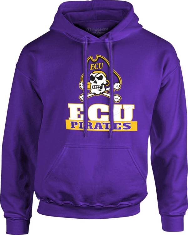 Image One Men's East Carolina Pirates Purple School Pride Hoodie