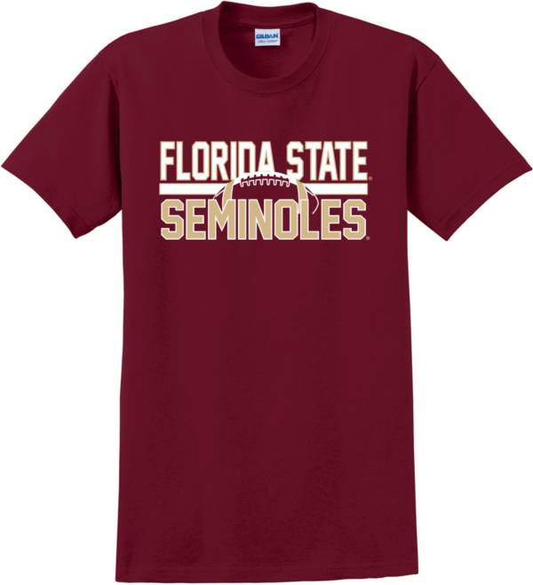 Image One Men's Florida State Seminoles Garnet Football T-Shirt