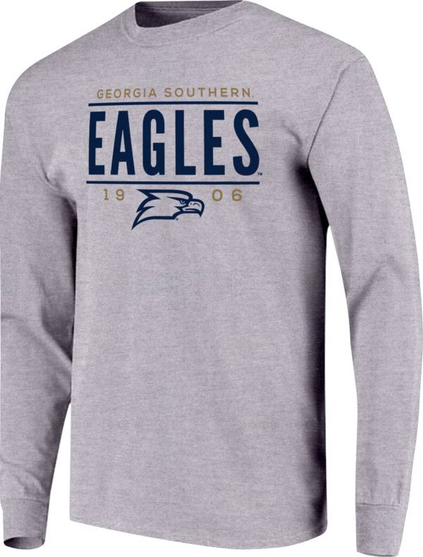 Image One Men's Georgia Southern Eagles Grey Traditional Long Sleeve T-Shirt