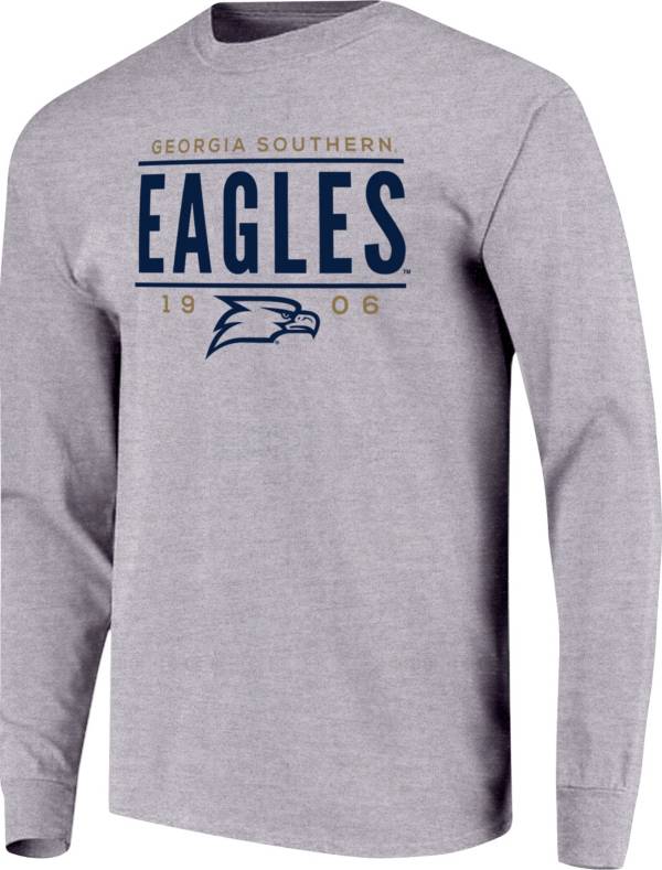 Image One Men's Georgia Southern Eagles Grey Traditional Long Sleeve T-Shirt product image