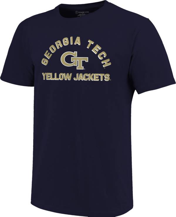 Image One Men's Georgia Tech Yellow Jackets Navy Retro Stack T-Shirt