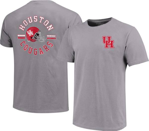 Image One Men's Houston Cougars Grey Helmet Arch T-Shirt