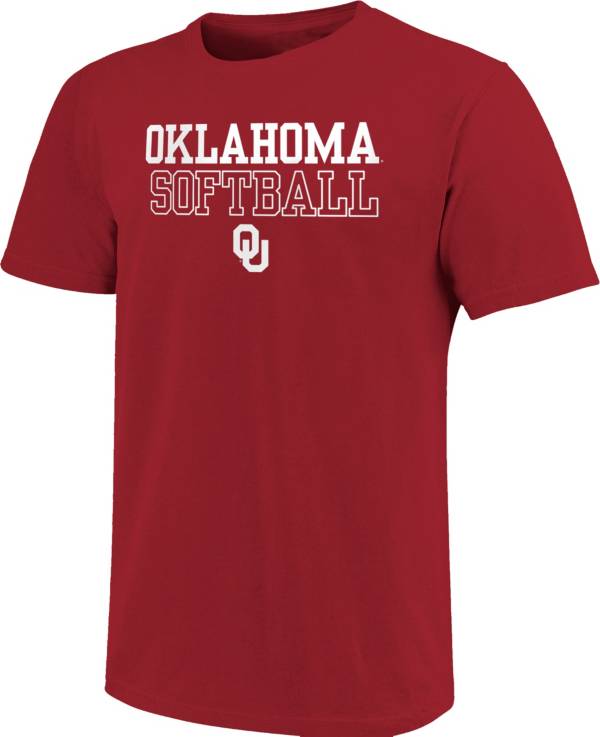 Image One Oklahoma Sooners Crimson Simple Softball T-Shirt