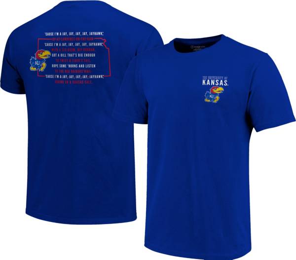 Image One Men's Kansas Jayhawks Blue Fight Song T-Shirt product image