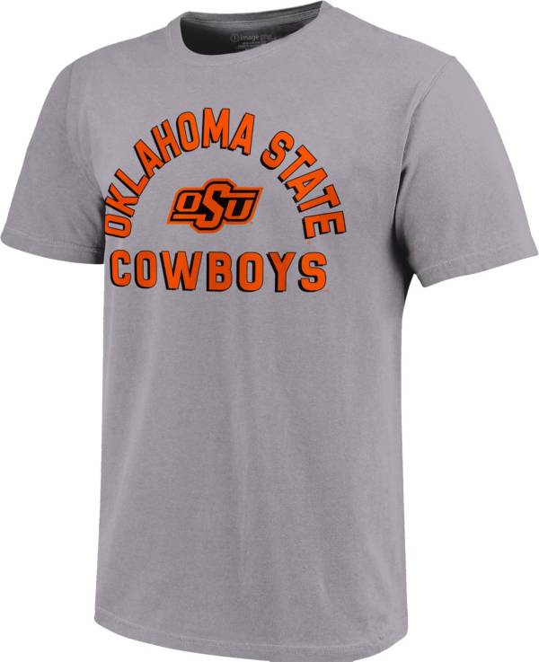 Image One Men's Oklahoma State Cowboys Grey Retro Stack T-Shirt