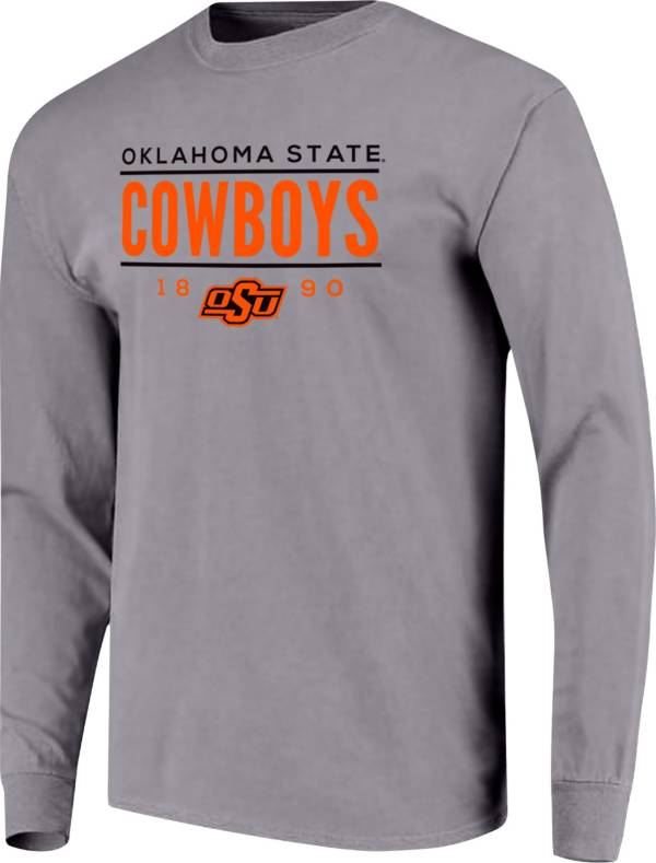 Image One Men's Oklahoma State Cowboys Grey Traditional Long Sleeve T-Shirt product image
