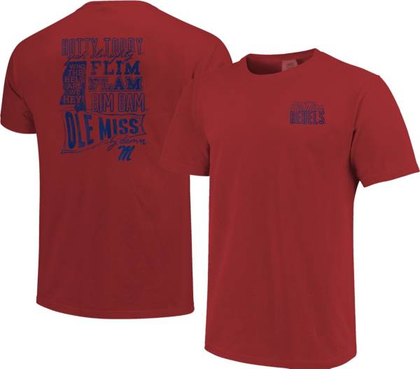 Image One Men's Ole Miss Rebels Red Fight Song T-Shirt