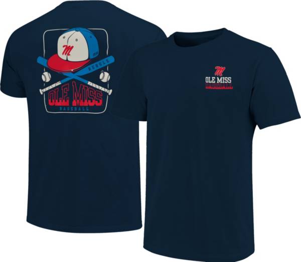 Image One Men's Ole Miss Rebels Blue Baseball Cap T-Shirt product image