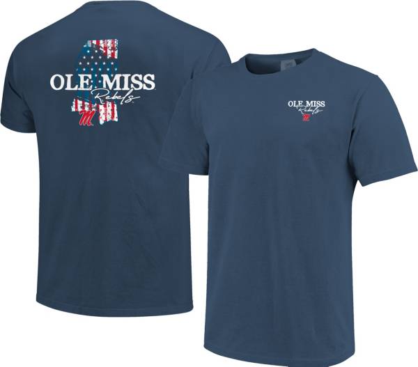 Image One Men's Ole Miss Rebels Blue Stars N Stripes T-Shirt