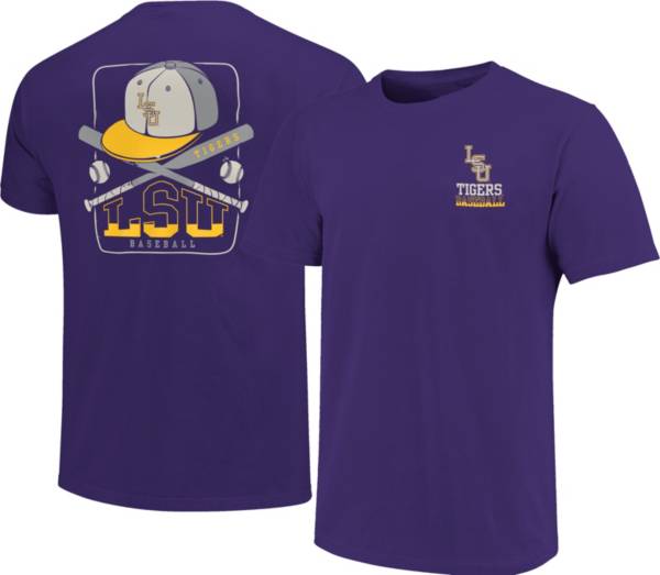 Image One Men's LSU Tigers Purple Baseball Cap T-Shirt product image