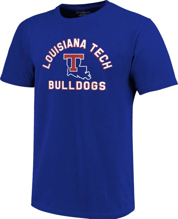Image One Men's Louisiana Tech Bulldogs Blue Retro Stack T-Shirt product image