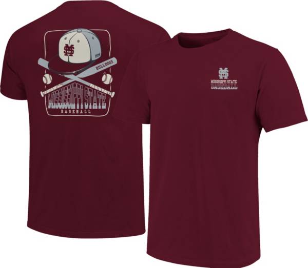 Image One Men's Mississippi State Bulldogs Maroon Baseball Cap T-Shirt