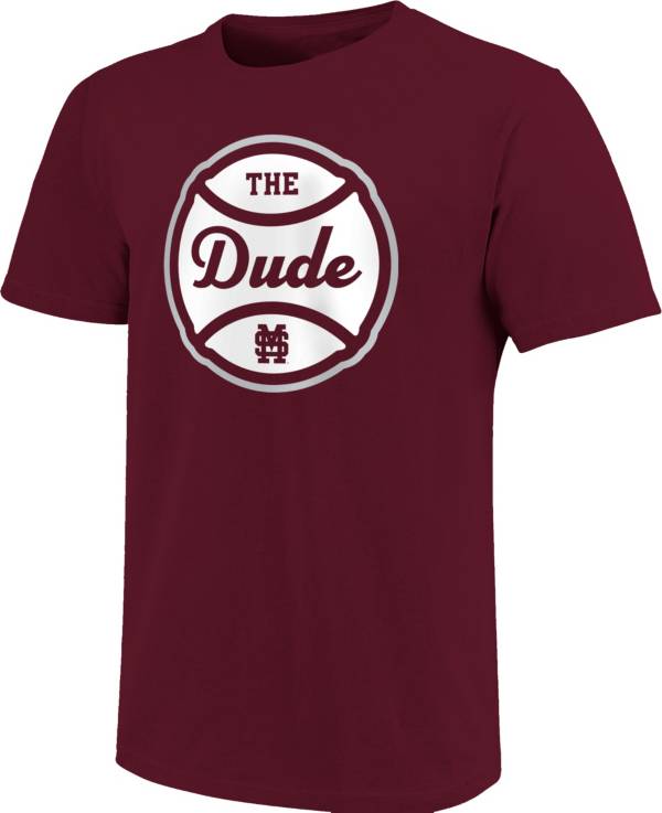 Image One Men's Mississippi State Bulldogs Maroon Baseball The Dude T-Shirt product image