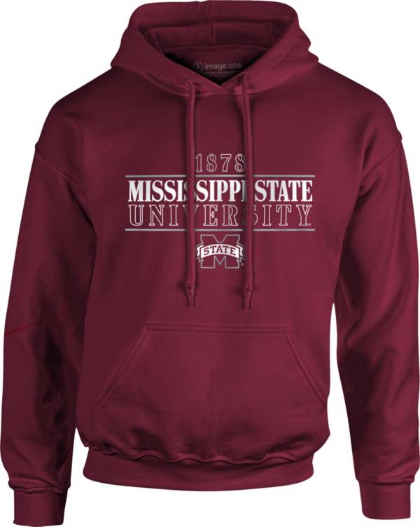 Image One Men's Mississippi State Bulldogs Maroon University Type Hoodie product image