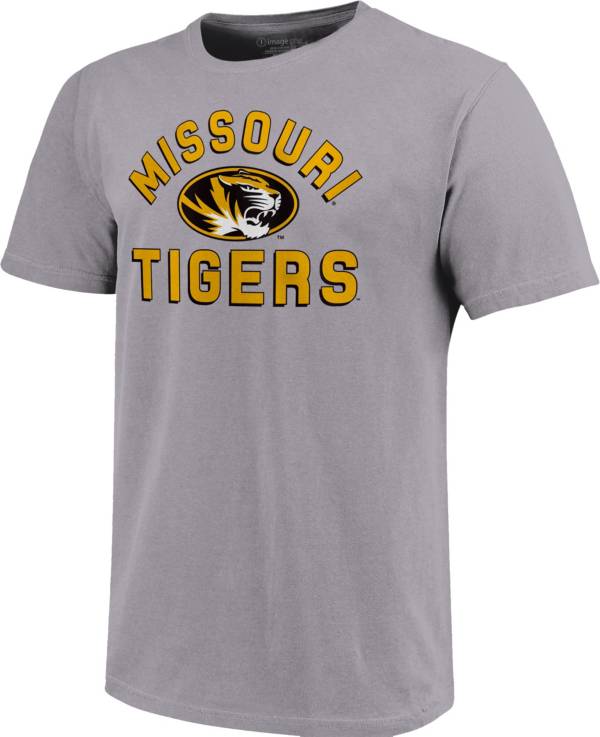 Image One Men's Missouri Tigers Grey Retro Stack T-Shirt