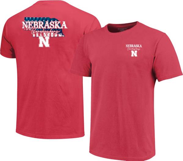 Image One Men's Nebraska Cornhuskers Scarlet Stars N Stripes T-Shirt