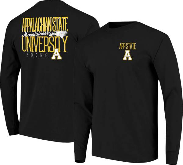 Image One Men's Appalachian State Mountaineers Black Tall Type State Long Sleeve T-Shirt