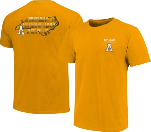 Image One Men's Appalachian State Mountaineers Gold Fight Song T-Shirt