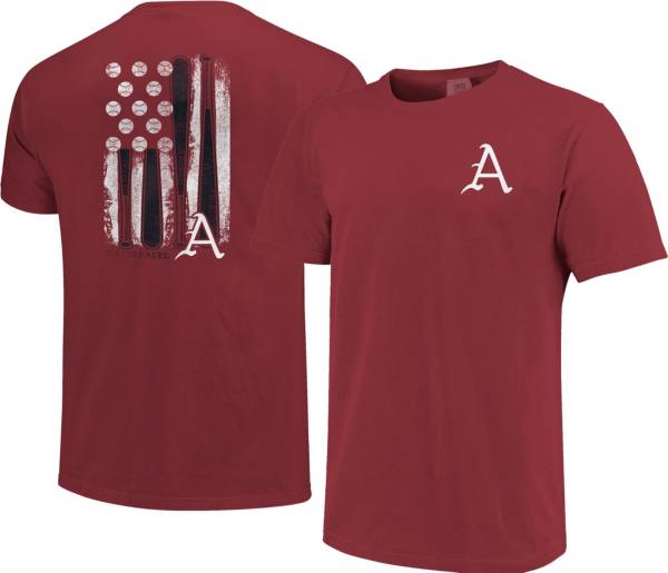 Image One Men's Arkansas Razorbacks Cardinal Flag T-Shirt product image