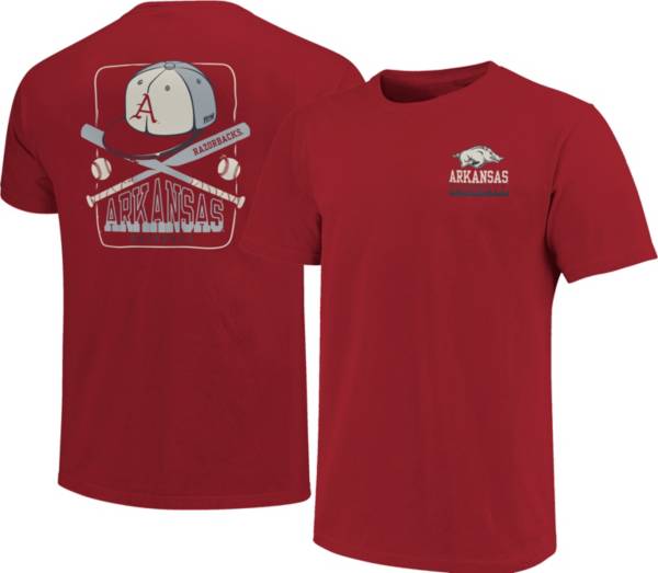Image One Men's Arkansas Razorbacks Cardinal Baseball Cap T-Shirt