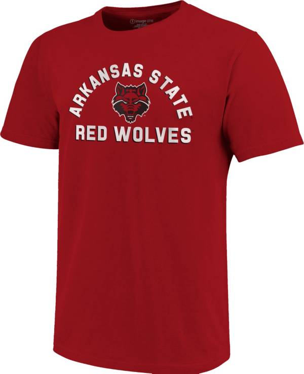 Image One Men's Arkansas State Red Wolves Scarlet Retro Stack T-Shirt