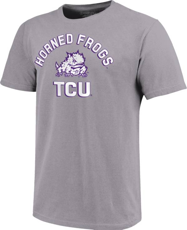 Image One Men's TCU Horned Frogs Grey Retro Stack T-Shirt product image