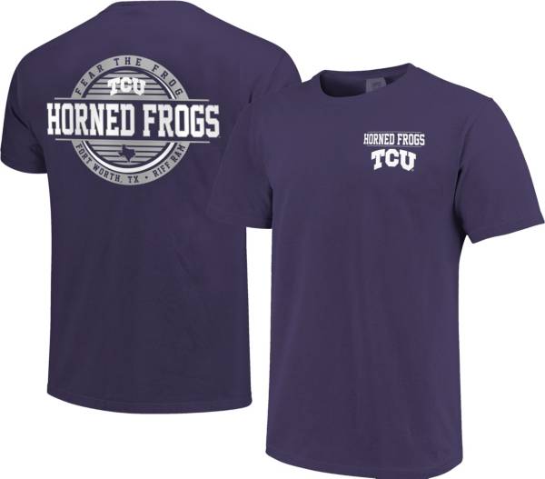 Image One Men's TCU Horned Frogs Purple Striped Stamp T-Shirt product image