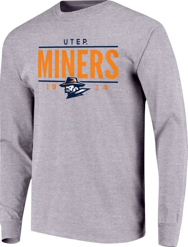 Image One Men's UTEP Miners Grey Traditional Long Sleeve T-Shirt product image