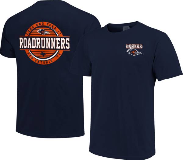 Image One Men's UT San Antonio Roadrunners Blue Striped Stamp T-Shirt