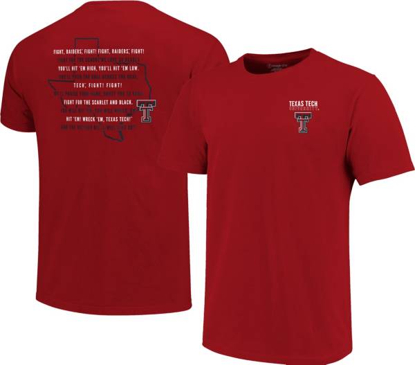 Image One Men's Texas Tech Red Raiders Red Fight Song T-Shirt