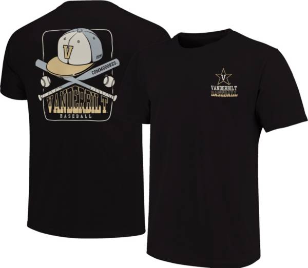 Image One Men's Vanderbilt Commodores Black Baseball Cap T-Shirt