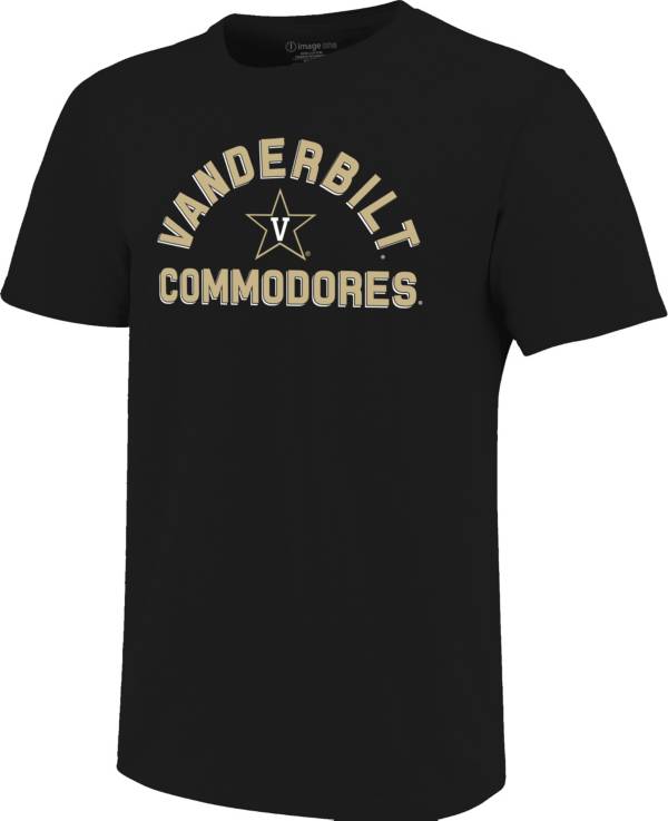 Image One Men's Vanderbilt Commodores Black Retro Stack T-Shirt