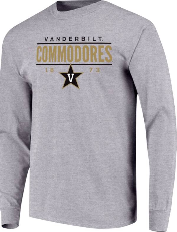 Image One Men's Vanderbilt Commodores Grey Traditional Long Sleeve T-Shirt
