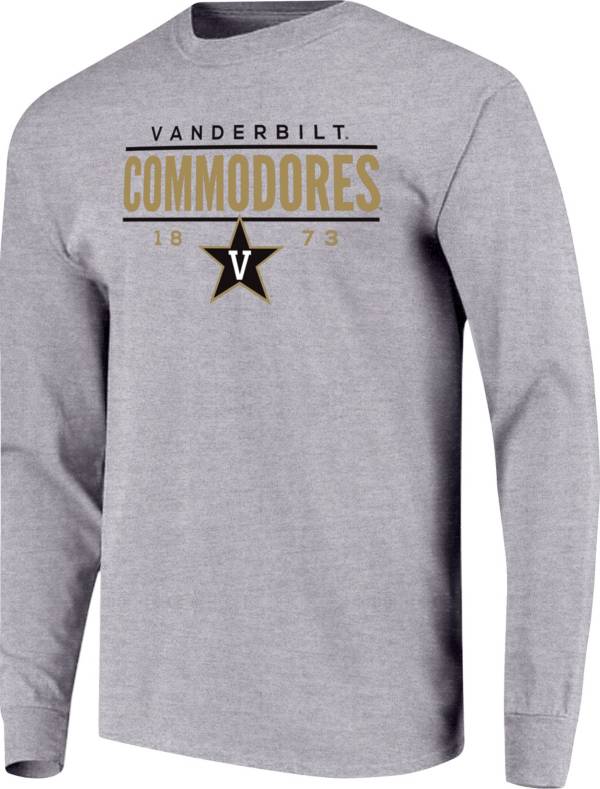 Image One Men's Vanderbilt Commodores Grey Traditional Long Sleeve T-Shirt product image