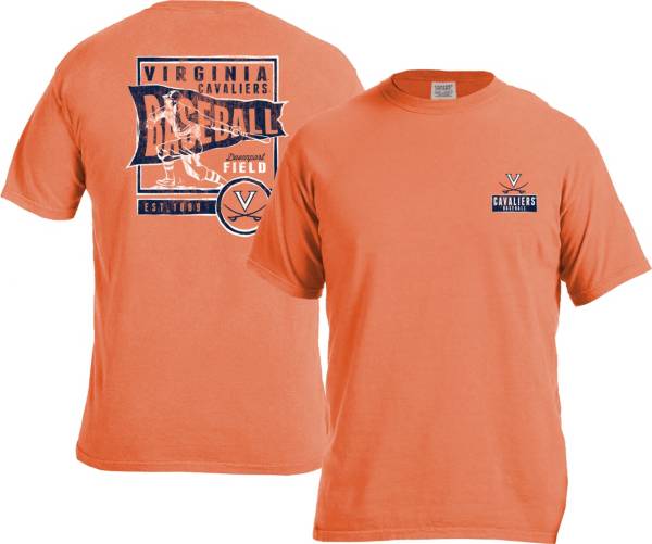 Image One Men's Virginia Cavaliers Orange Baseball Flag T-Shirt product image
